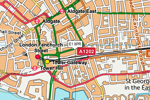 E1 8PR map - OS VectorMap District (Ordnance Survey) E1 8PR map - OS VectorMap District (Ordnance Survey)