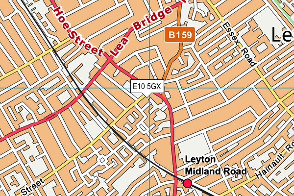 E10 5GX map - OS VectorMap District (Ordnance Survey) E10 5GX map - OS VectorMap District (Ordnance Survey)