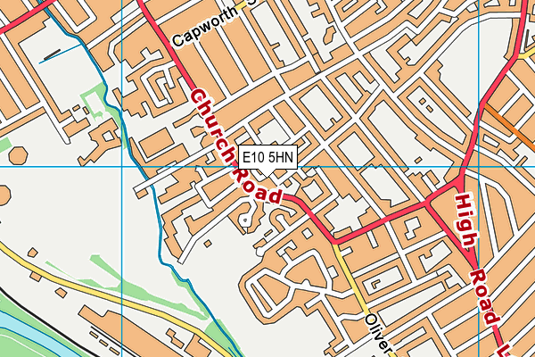 E10 5HN map - OS VectorMap District (Ordnance Survey)