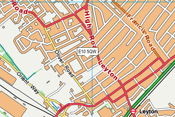 E10 5QW map - OS VectorMap District (Ordnance Survey) E10 5QW map - OS VectorMap District (Ordnance Survey)