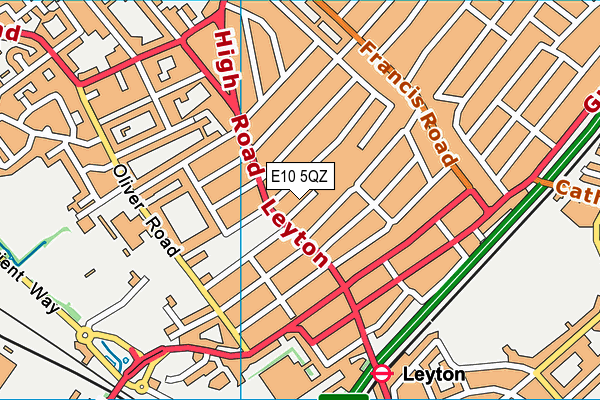 E10 5QZ map - OS VectorMap District (Ordnance Survey)