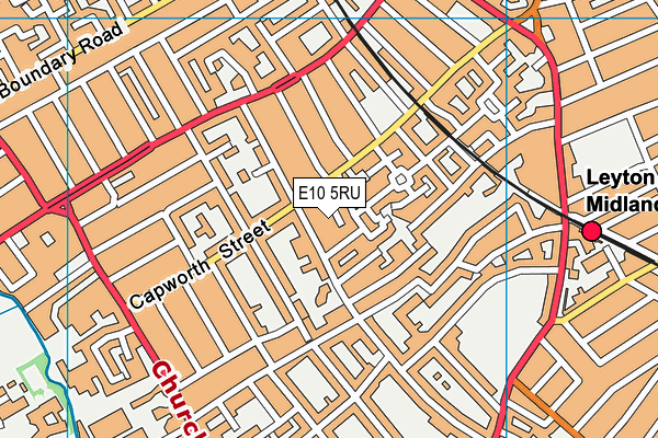 E10 5RU map - OS VectorMap District (Ordnance Survey)