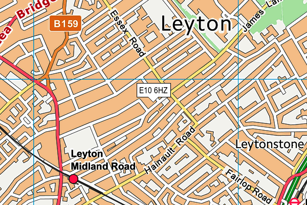 E10 6HZ map - OS VectorMap District (Ordnance Survey)