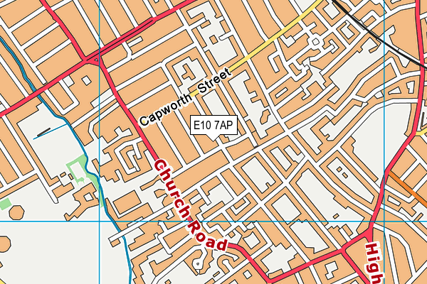 E10 7AP map - OS VectorMap District (Ordnance Survey)