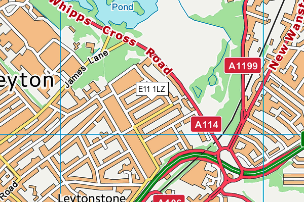 E11 1LZ map - OS VectorMap District (Ordnance Survey) E11 1LZ map - OS VectorMap District (Ordnance Survey)