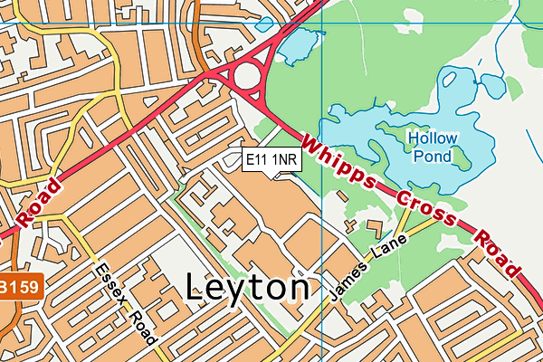 E11 1NR map - OS VectorMap District (Ordnance Survey)
