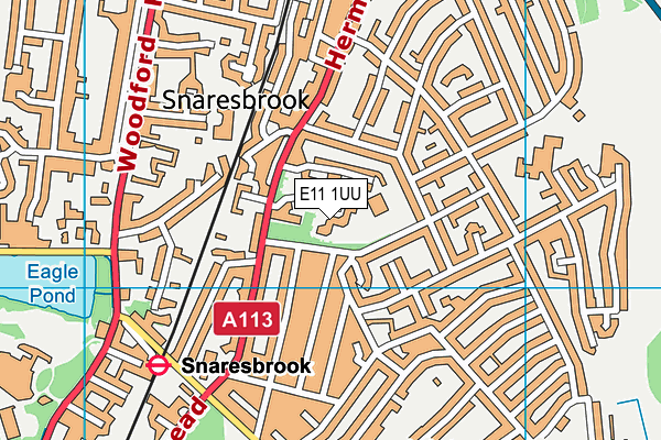 E11 1UU map - OS VectorMap District (Ordnance Survey) E11 1UU map - OS VectorMap District (Ordnance Survey)