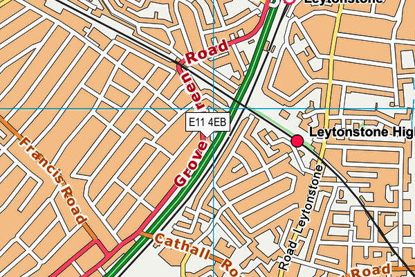 E11 4EB map - OS VectorMap District (Ordnance Survey)
