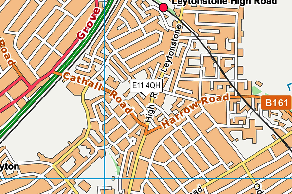 E11 4QH map - OS VectorMap District (Ordnance Survey) E11 4QH map - OS VectorMap District (Ordnance Survey)