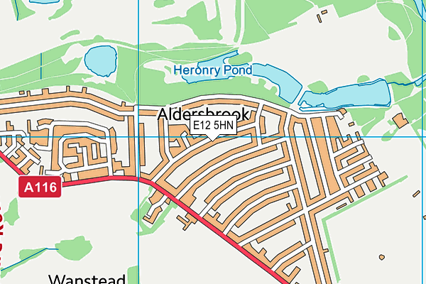 E12 5HN map - OS VectorMap District (Ordnance Survey)