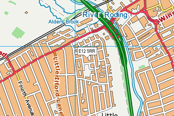E12 5RR map - OS VectorMap District (Ordnance Survey)