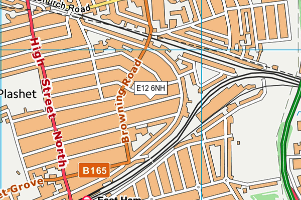 E12 6NH map - OS VectorMap District (Ordnance Survey)