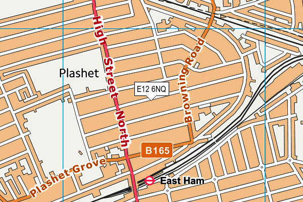 E12 6NQ map - OS VectorMap District (Ordnance Survey)