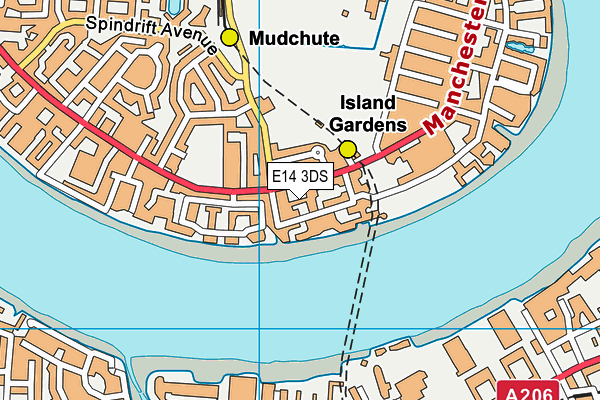 E14 3DS map - OS VectorMap District (Ordnance Survey) E14 3DS map - OS VectorMap District (Ordnance Survey)