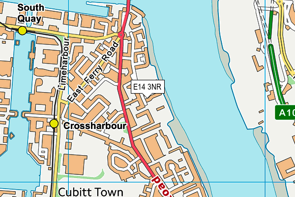 E14 3NR map - OS VectorMap District (Ordnance Survey)
