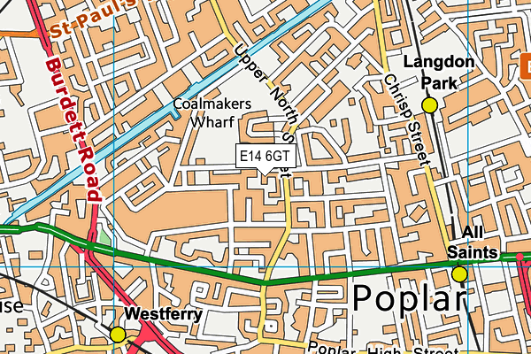E14 6GT map - OS VectorMap District (Ordnance Survey) E14 6GT map - OS VectorMap District (Ordnance Survey)