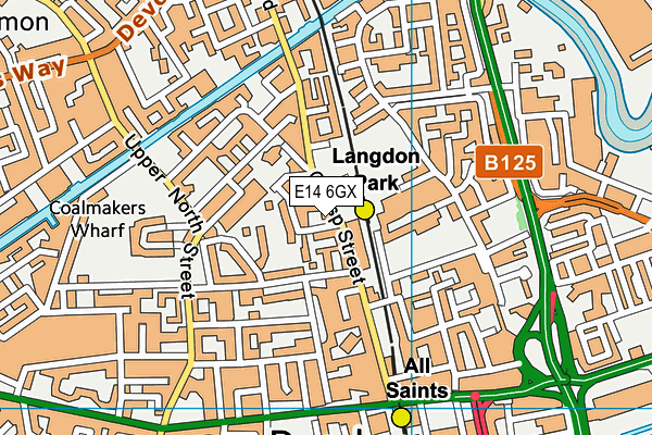 E14 6GX map - OS VectorMap District (Ordnance Survey) E14 6GX map - OS VectorMap District (Ordnance Survey)