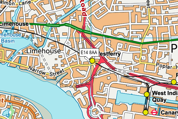 E14 8AA map - OS VectorMap District (Ordnance Survey) E14 8AA map - OS VectorMap District (Ordnance Survey)