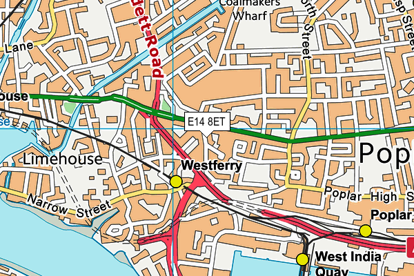 E14 8ET map - OS VectorMap District (Ordnance Survey) E14 8ET map - OS VectorMap District (Ordnance Survey)