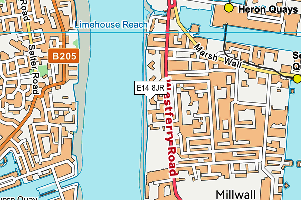 E14 8JR map - OS VectorMap District (Ordnance Survey) E14 8JR map - OS VectorMap District (Ordnance Survey)