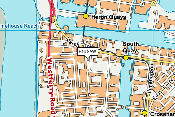 E14 9AW map - OS VectorMap District (Ordnance Survey) E14 9AW map - OS VectorMap District (Ordnance Survey)