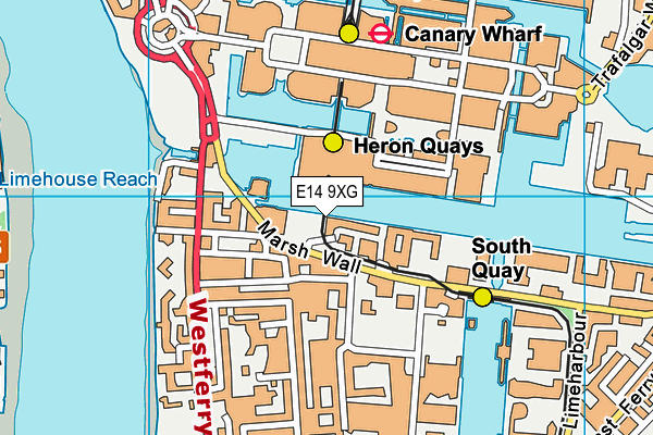 E14 9XG map - OS VectorMap District (Ordnance Survey) E14 9XG map - OS VectorMap District (Ordnance Survey)