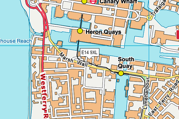 E14 9XL map - OS VectorMap District (Ordnance Survey) E14 9XL map - OS VectorMap District (Ordnance Survey)