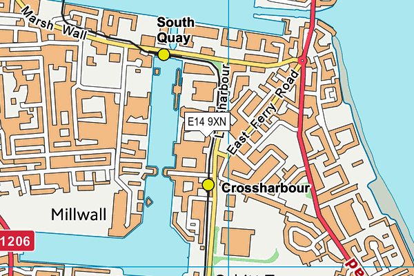 E14 9XN map - OS VectorMap District (Ordnance Survey) E14 9XN map - OS VectorMap District (Ordnance Survey)