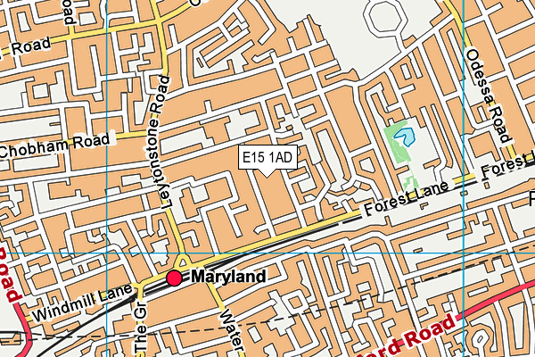 E15 1AD map - OS VectorMap District (Ordnance Survey) E15 1AD map - OS VectorMap District (Ordnance Survey)
