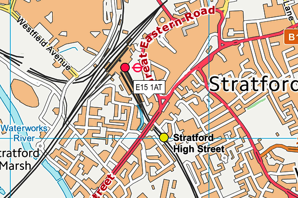 E15 1AT map - OS VectorMap District (Ordnance Survey) E15 1AT map - OS VectorMap District (Ordnance Survey)
