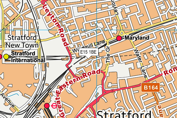 E15 1BE map - OS VectorMap District (Ordnance Survey) E15 1BE map - OS VectorMap District (Ordnance Survey)
