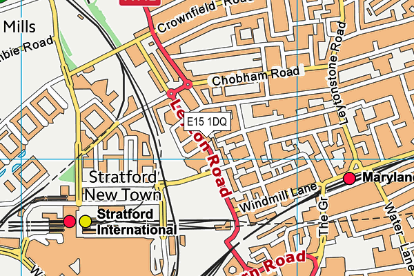 E15 1DQ map - OS VectorMap District (Ordnance Survey) E15 1DQ map - OS VectorMap District (Ordnance Survey)