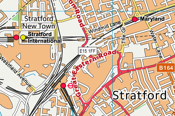 E15 1FF map - OS VectorMap District (Ordnance Survey) E15 1FF map - OS VectorMap District (Ordnance Survey)