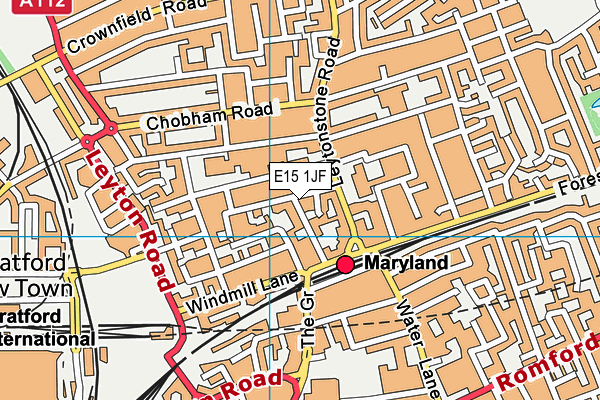 E15 1JF map - OS VectorMap District (Ordnance Survey) E15 1JF map - OS VectorMap District (Ordnance Survey)