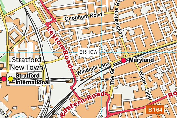 E15 1QW map - OS VectorMap District (Ordnance Survey) E15 1QW map - OS VectorMap District (Ordnance Survey)