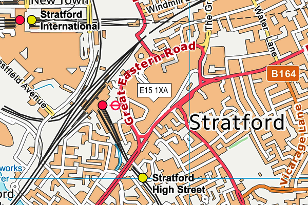 E15 1XA map - OS VectorMap District (Ordnance Survey) E15 1XA map - OS VectorMap District (Ordnance Survey)