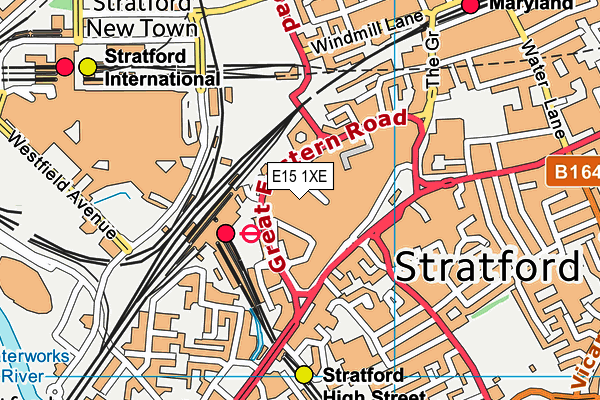 E15 1XE map - OS VectorMap District (Ordnance Survey) E15 1XE map - OS VectorMap District (Ordnance Survey)