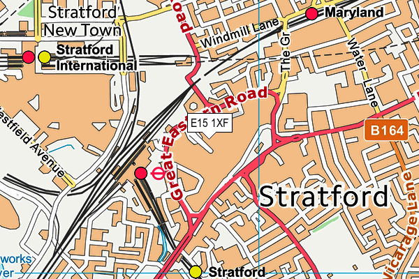 E15 1XF map - OS VectorMap District (Ordnance Survey) E15 1XF map - OS VectorMap District (Ordnance Survey)