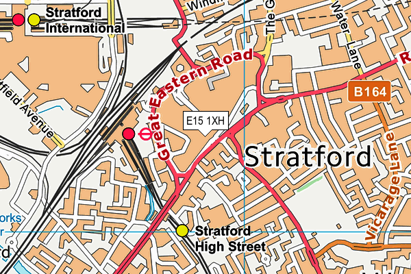 E15 1XH map - OS VectorMap District (Ordnance Survey) E15 1XH map - OS VectorMap District (Ordnance Survey)