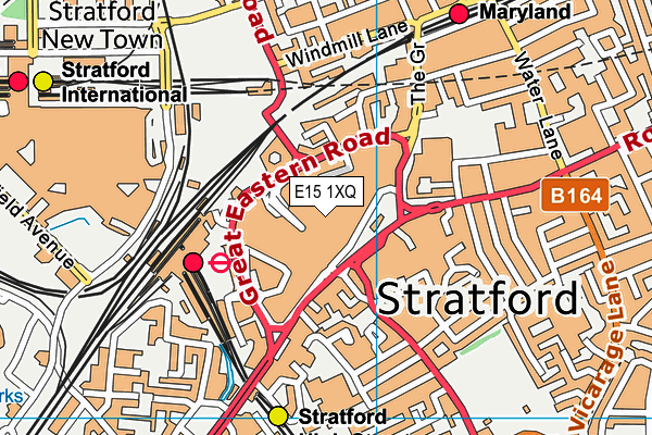 E15 1XQ map - OS VectorMap District (Ordnance Survey) E15 1XQ map - OS VectorMap District (Ordnance Survey)