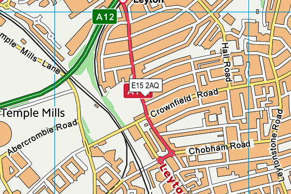 E15 2AQ map - OS VectorMap District (Ordnance Survey)