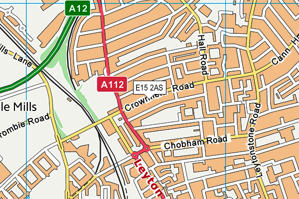 E15 2AS map - OS VectorMap District (Ordnance Survey)