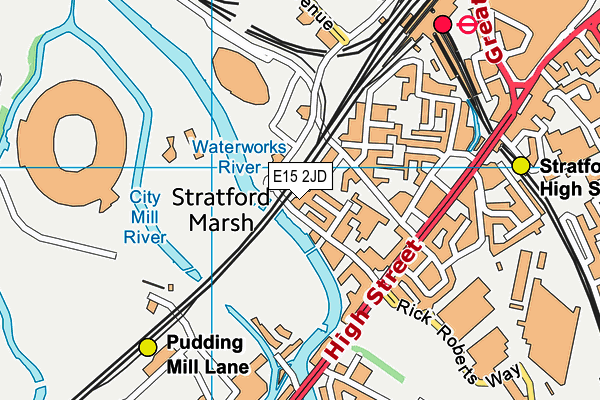 E15 2JD map - OS VectorMap District (Ordnance Survey)