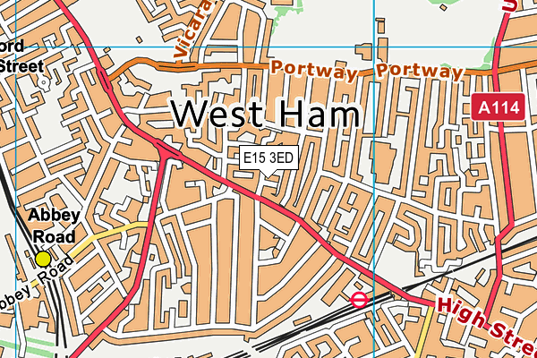 E15 3ED map - OS VectorMap District (Ordnance Survey)