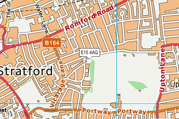 E15 4AQ map - OS VectorMap District (Ordnance Survey)