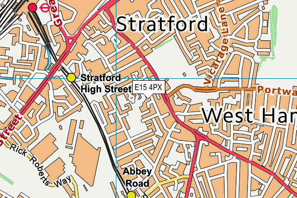 E15 4PX map - OS VectorMap District (Ordnance Survey) E15 4PX map - OS VectorMap District (Ordnance Survey)
