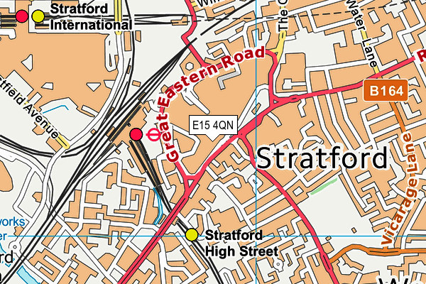 E15 4QN map - OS VectorMap District (Ordnance Survey)