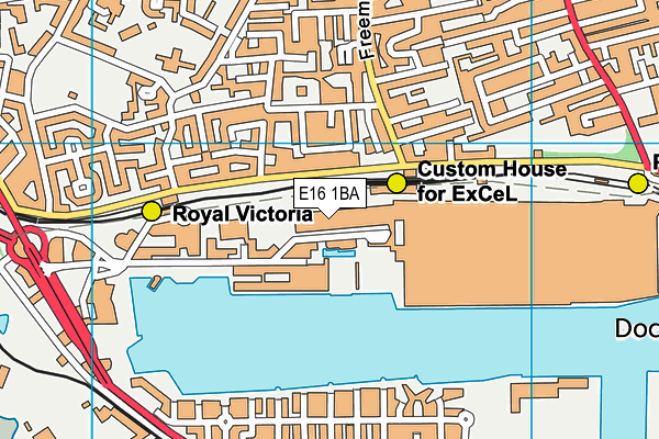 E16 1BA map - OS VectorMap District (Ordnance Survey) E16 1BA map - OS VectorMap District (Ordnance Survey)