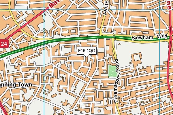 E16 1QG map - OS VectorMap District (Ordnance Survey) E16 1QG map - OS VectorMap District (Ordnance Survey)