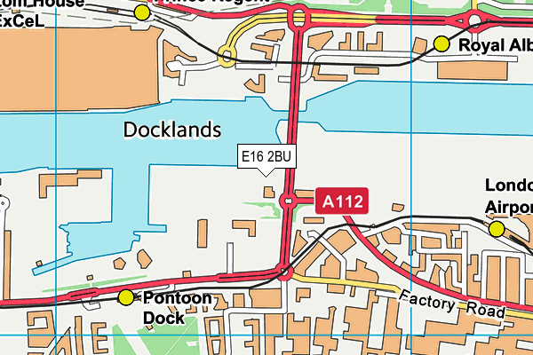 E16 2BU map - OS VectorMap District (Ordnance Survey)